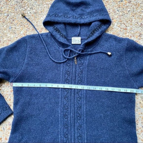 Koru Like New Possum Silk Wool Blend Jacket Sweater Hoodie Made in NZ - Picture 6 of 14